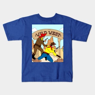 Retro Wild West Cowboys Rodeo Kids T-Shirt